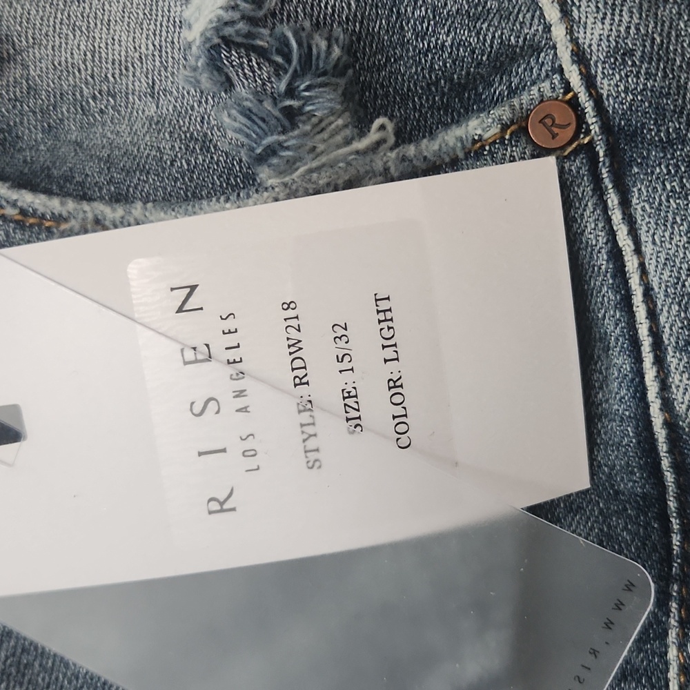 Risen Girlfriend High Rise Distressed Jeans Juniors Size 15 Womens Size … - Picture 7 of 12